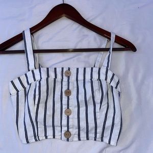 Garage stripped crop top